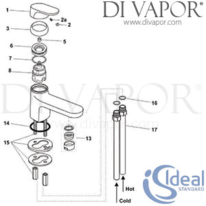 Ideal Standard Moments Bath Filler Spare Parts - IDL DV 257